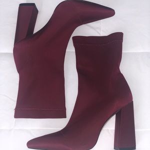 Burgundy Point Lycra Sock Boot